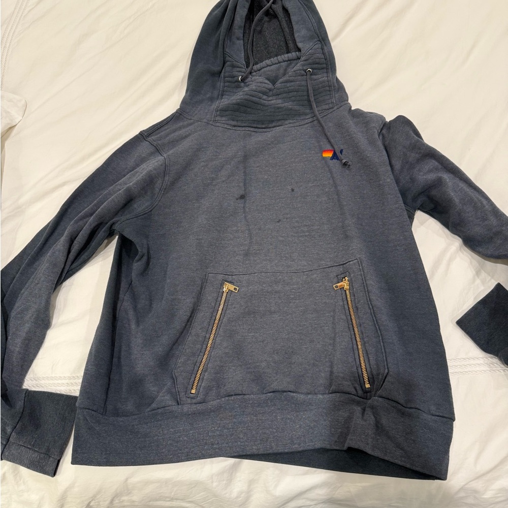 Aviator nation blue ninja hoodie size large
